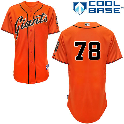 David Huff #78 MLB Jersey-San Francisco Giants Men's Authentic Orange Baseball Jersey